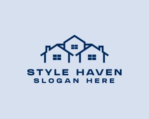 Blue House Real Estate logo design