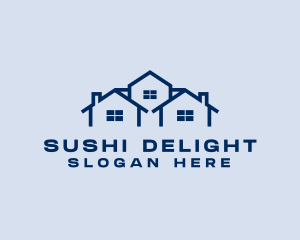 Blue House Real Estate logo design