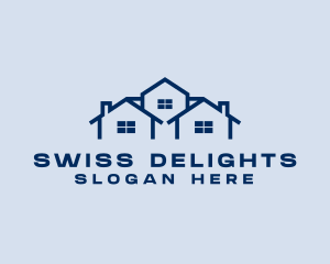 Blue House Real Estate logo design