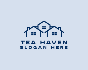 Blue House Real Estate logo design