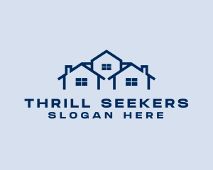 Blue House Real Estate logo design