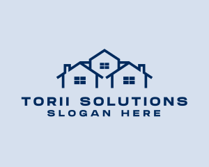 Blue House Real Estate logo design