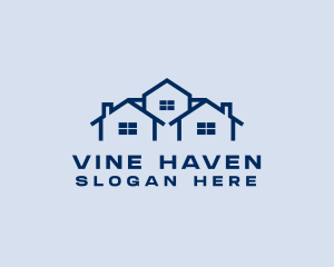 Blue House Real Estate logo design