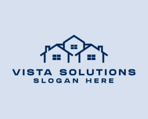 Blue House Real Estate logo design