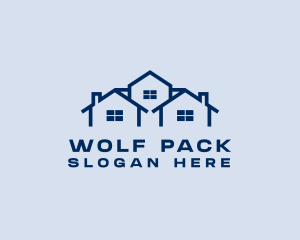 Blue House Real Estate logo design