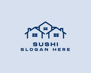 Blue House Real Estate logo design