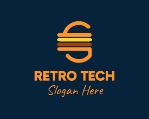 Retro Cheeseburger logo design