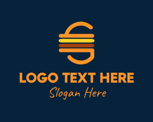 Bun - Retro Cheeseburger logo design