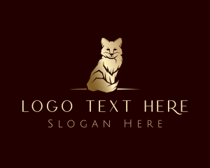 Gold Luxury Fox logo design