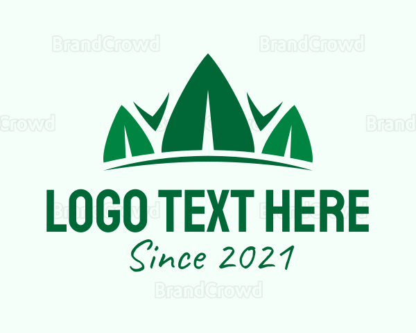 Green Leaf Crown Logo