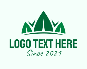 Landscaping - Green Leaf Crown logo design