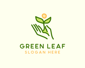 Plant - Nature Planting Hand logo design