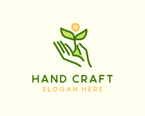 Hand - Nature Planting Hand logo design