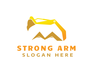 Mountain Excavator Arm logo design