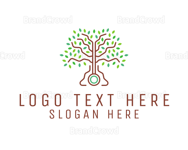 Tree Leaves Ecology Logo