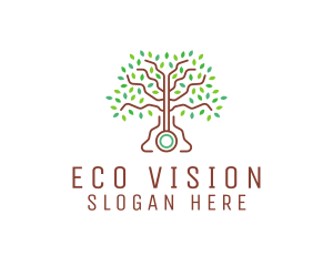 Tree Leaves Ecology logo design