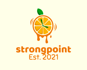 Orange - Orange Juice Clock logo design