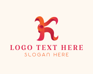 Creative Agency - Modern Gradient Letter K logo design