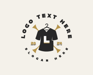 Fashion Shop - Clothing Hanger Tshirt logo design