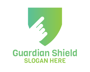 Networking - Gradient Touch Shield logo design