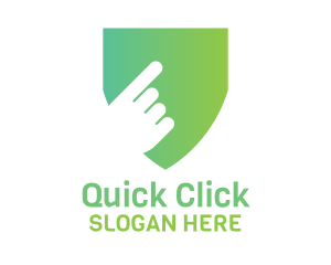 Click - Gradient Touch Shield logo design