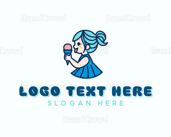 Ice Cream Girl Logo