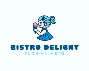 Ice Cream Girl logo design