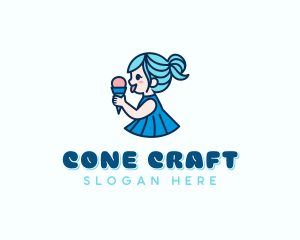 Ice Cream Girl logo design