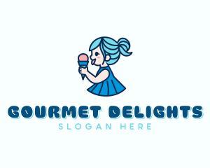 Ice Cream Girl logo design