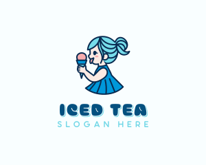 Ice Cream Girl logo design