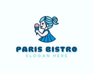 Ice Cream Girl logo design