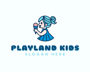 Ice Cream Girl logo design