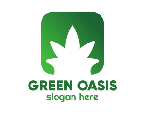 Green Marijuana App logo design