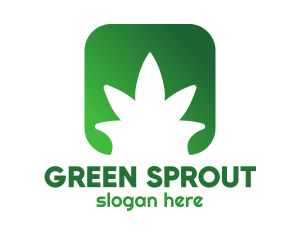 Green Marijuana App logo design