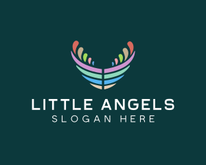 Pastel Colorful Wings  logo design