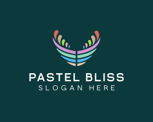 Pastel Colorful Wings  logo design