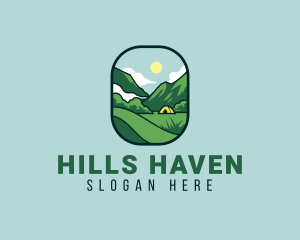 Mountain Tent Camping logo design