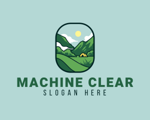 Forest - Mountain Tent Camping logo design