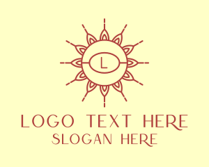 Fashion Design - Sunflower Tattoo Letter logo design