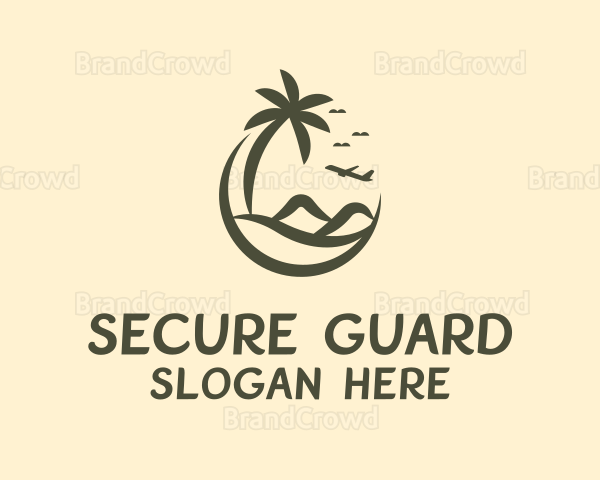 Island Beach Tree Logo
