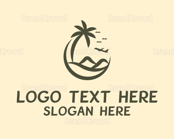 Island Beach Tree Logo