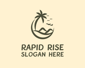 Island Beach Tree logo design