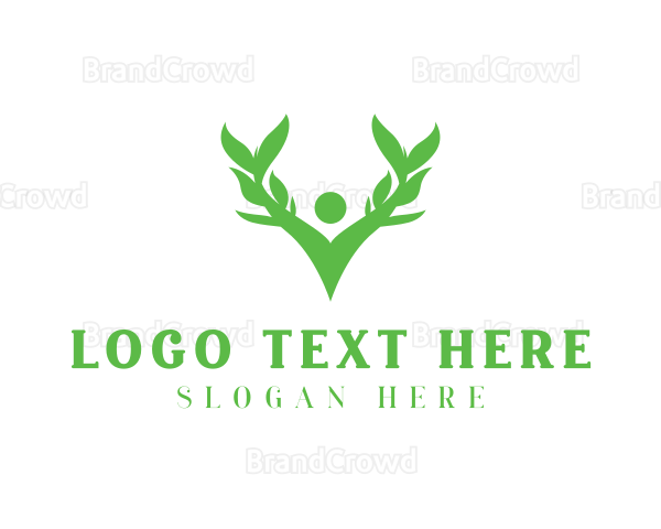 Leaf Nature Human Logo