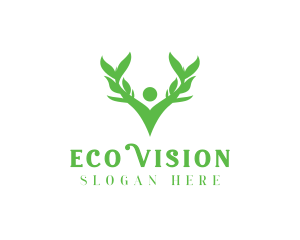 Leaf Nature Human logo design