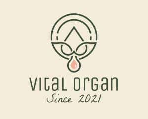 Organic Oil Droplet logo design