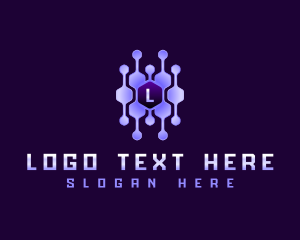 Link - Tech Connection Hexagon logo design