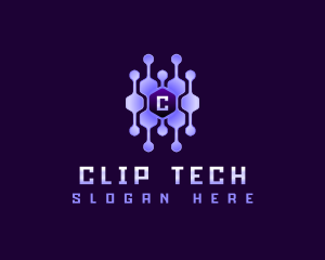 Tech Connection Hexagon logo design