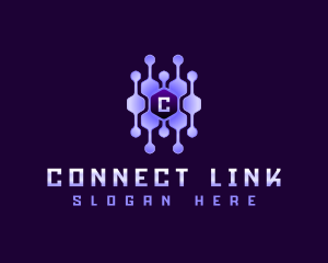 Tech Connection Hexagon logo design