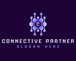 Tech Connection Hexagon logo design