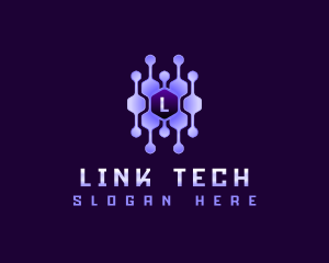 Tech Connection Hexagon logo design